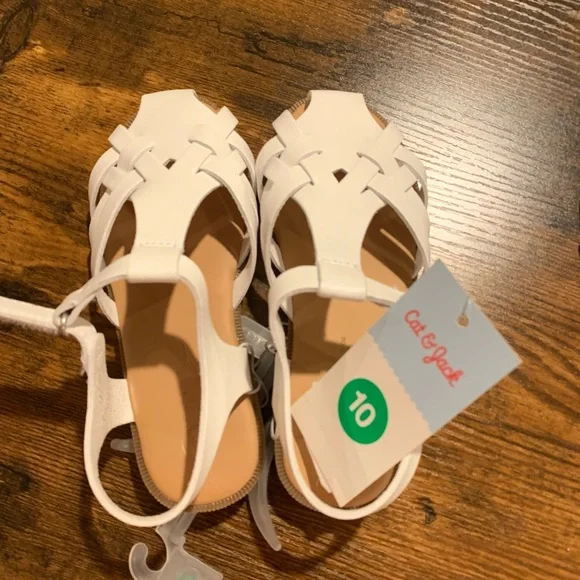 Buy 1 get one 50% off kids shoes Mix&Match 
Cat & Jack White Kids Sandals - Picture 5 of 7